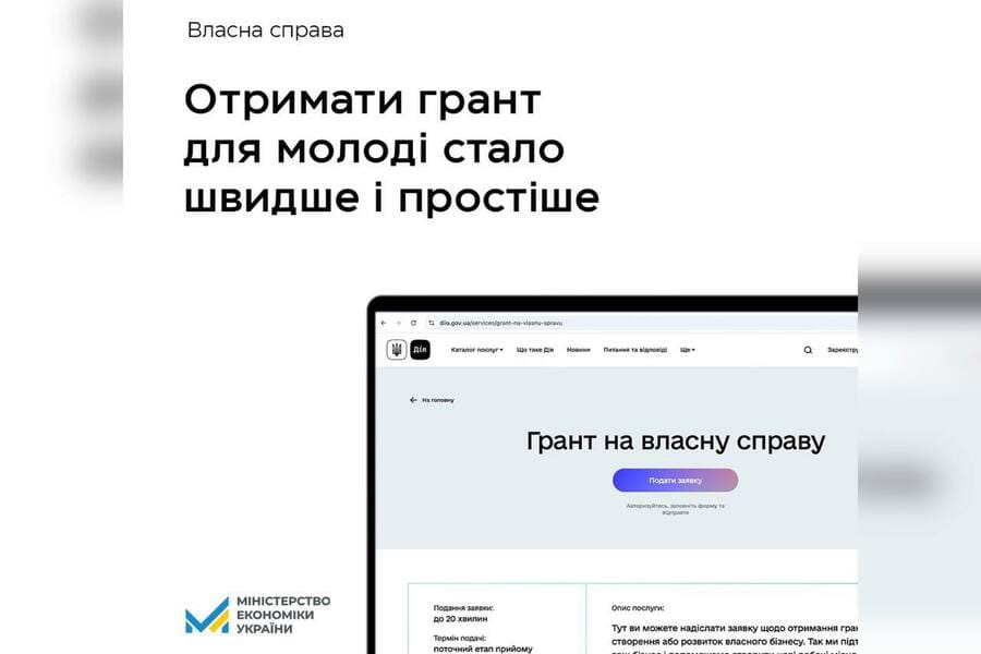 Молоді підприємці можуть отримати грант на власну справу через портал «Дія»