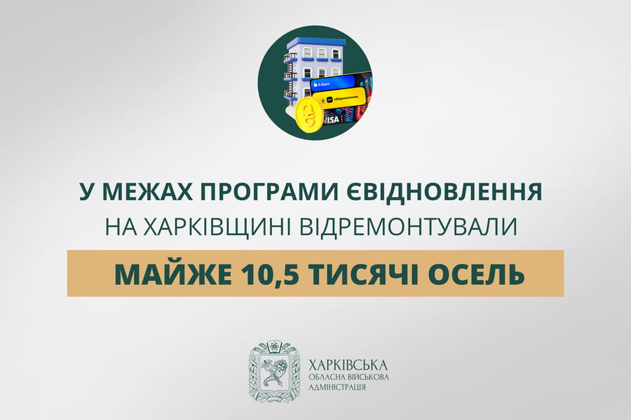 «У межах програми єВідновлення на Харківщині відремонтували майже 10,5 тисячі осель», – Олег Синєгубов