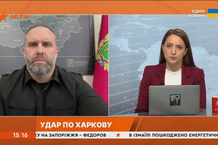 Олег Синєгубов в ефірі телемарафону «Єдині новини» розповів про оперативну ситуацію на Харківщині