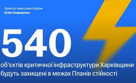 540 об’єктів критичної інфраструктури на Харківщині мають бути забезпечені захистом від атак у межах підготовки до наступної зими