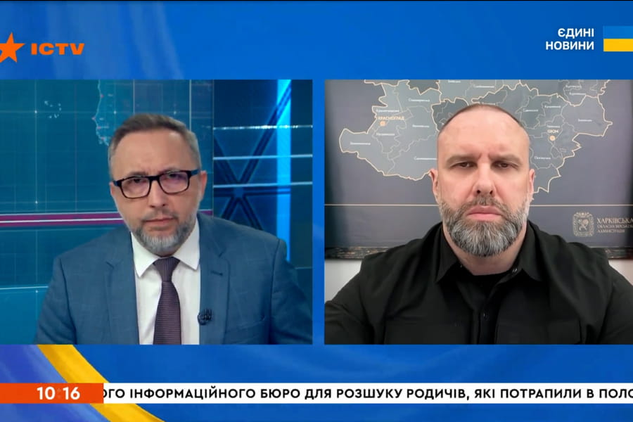 Олег Синєгубов в ефірі телемарафону «Єдині новини» розповів про оперативну ситуацію на Харківщині
