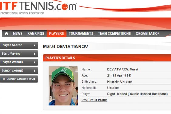 Марат Дев’ятьяров здобув перемогу на турнірі ITF