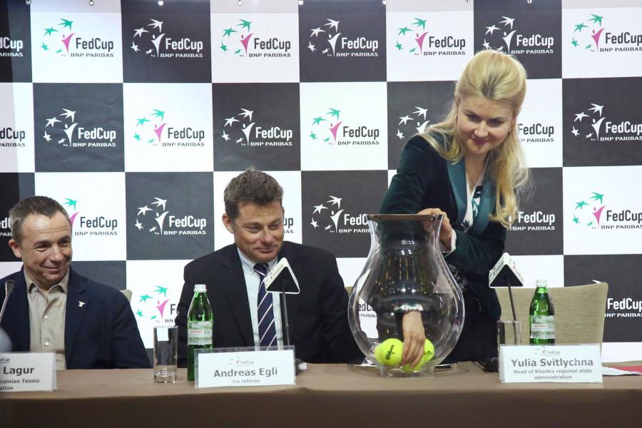 Юлія Світлична взяла участь у жеребкуванні тенісного матчу Кубка Федерації