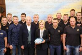 Юлія Світлична зустрілася з гравцями, тренерами і менеджментом регбі-клубу "Олімп"