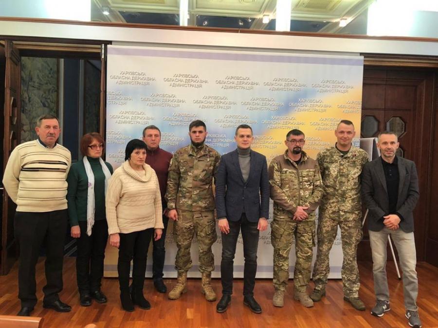 Председатель ХОГА встретился с Народным героями Украины и семьями погибших героев