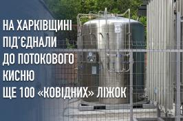 На Харківщині до потокового кисню під’єднали ще 100 ліжок для хворих на COVID-19