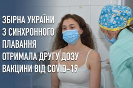 Збірна України з синхронного плавання отримала другу дозу вакцини від СОVID-19