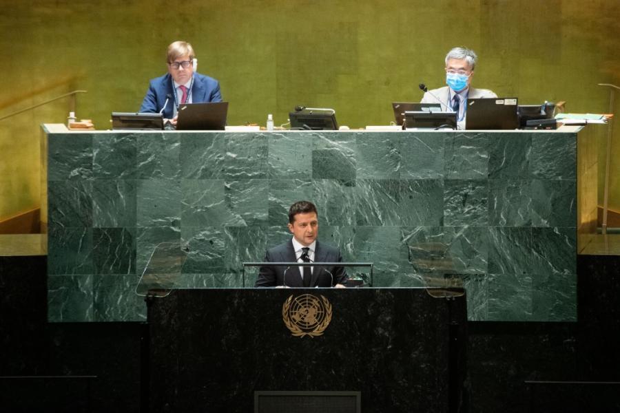 Выступление Президента Владимира Зеленского на общих дебатах 76-й сессии Генеральной Ассамблеи ООН