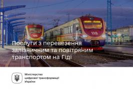 Послуги з перевезення залізницею та авіатранспортом на Гіді Послуги з перевезення залізницею та авіатранспортом на Гіді