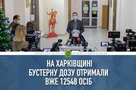 На Харківщині бустерну дозу отримали вже 12548 осіб