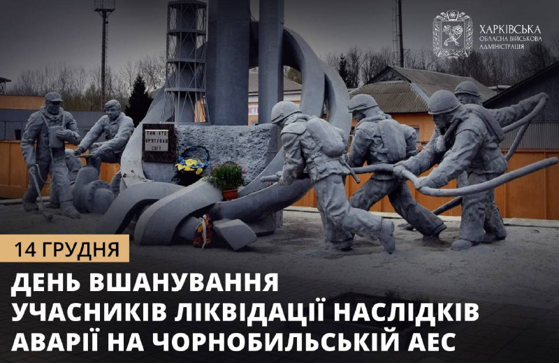 14 грудня – День вшанування учасників ліквідації наслідків аварії на Чорнобильській АЕС