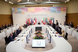 Виступ Президента Володимира Зеленського на робочій сесії саміту «Назустріч мирному, стабільному та процвітаючому світу» за участю країн G7, України та партнерів