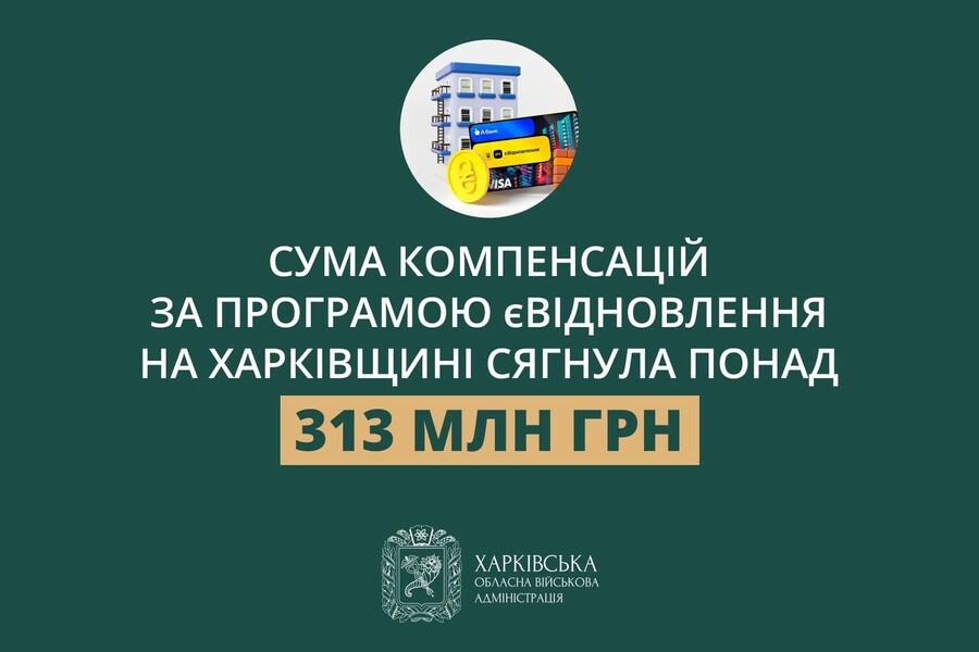 Сума компенсацій за програмою єВідновлення на Харківщині сягнула понад 313 млн грн – Олег Синєгубов