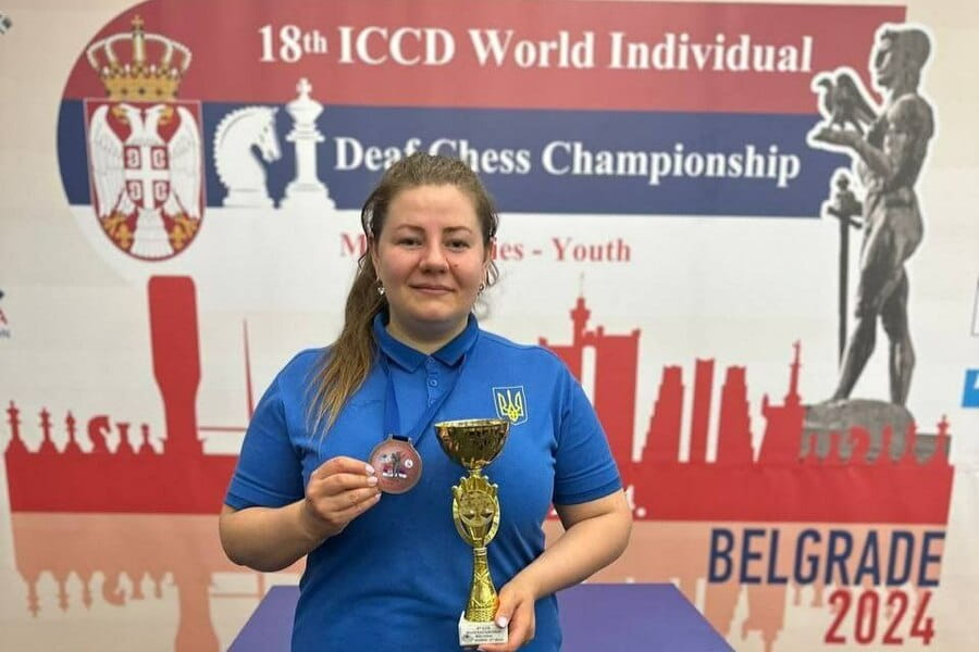Харків’янка здобула «бронзу» особистого чемпіонату світу з шахів серед спортсменів з порушенням слуху