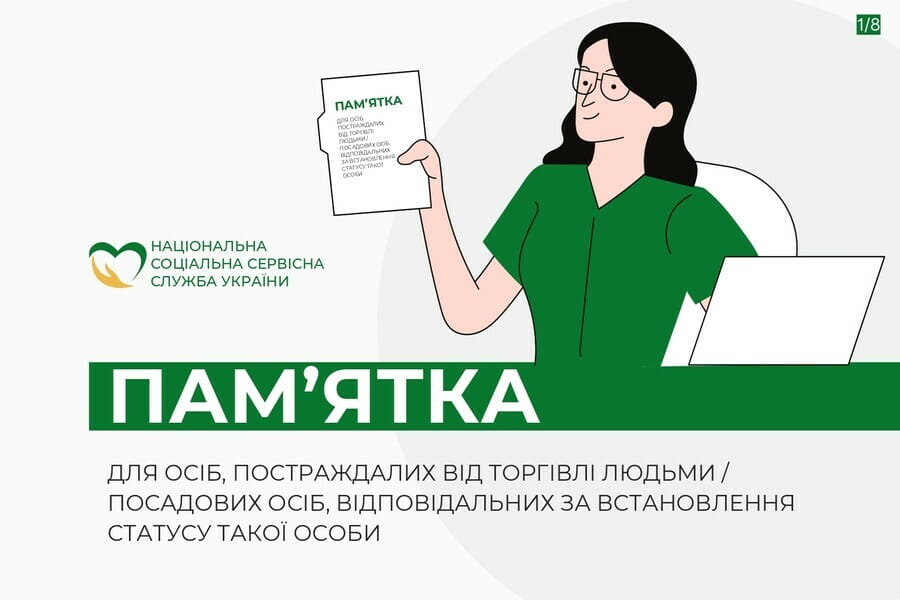 Пам’ятка для осіб, постраждалих від торгівлі людьми