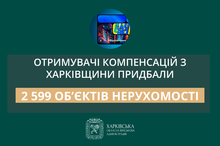 «Отримувачі компенсацій з Харківщини придбали 2 599 об’єктів нерухомості», - Олег Синєгубов «Отримувачі компенсацій з Харківщини придбали 2 599 об’єктів нерухомості», - Олег Синєгубов