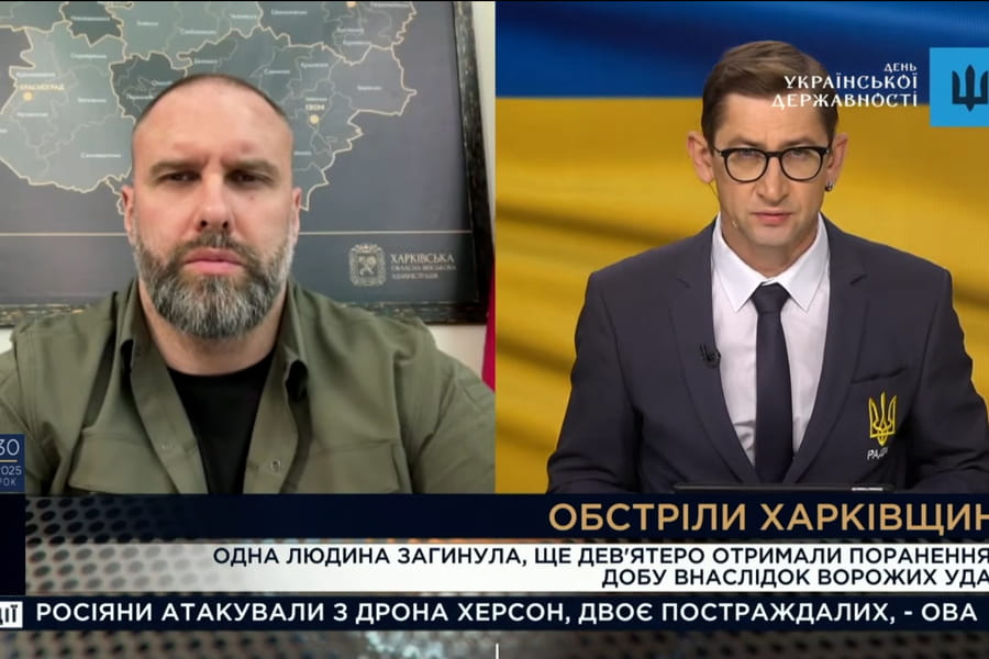 Олег Синєгубов в ефірі телемарафону «Єдині новини» розповів про оперативну ситуацію на Харківщині Олег Синєгубов в ефірі телемарафону «Єдині новини» розповів про оперативну ситуацію на Харківщині