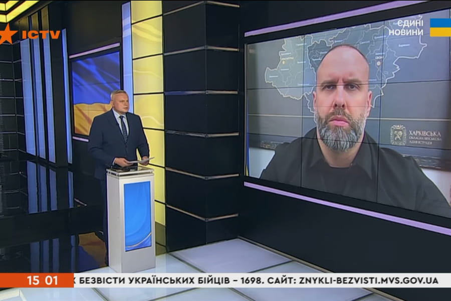 Олег Синєгубов під час прямого включення розповів про оперативну ситуацію на Харківщині