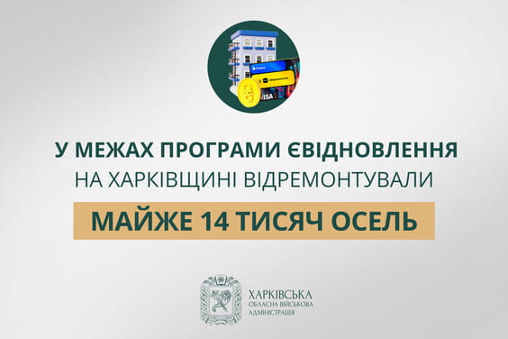 «У межах програми єВідновлення на Харківщині відремонтували майже 14 тисяч осель», — Олег Синєгубов