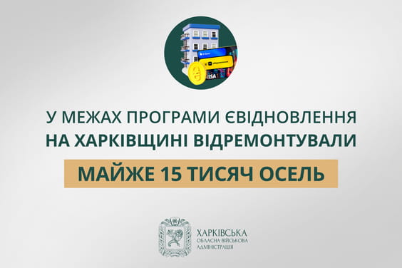 «У межах програми єВідновлення на Харківщині відремонтували майже 15 тисяч осель», — Олег Синєгубов