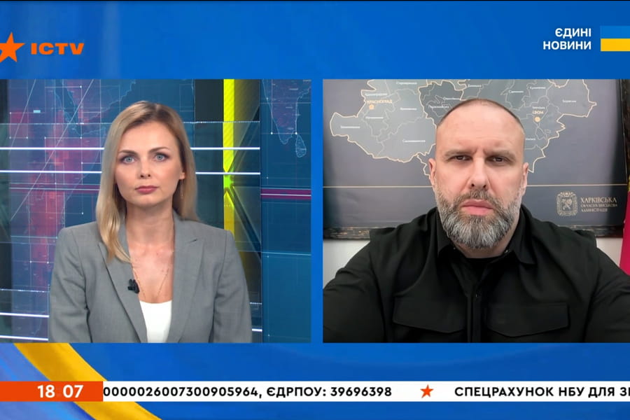 Олег Синєгубов в ефірі телемарафону «Єдині новини» розповів про оперативну ситуацію на Харківщині