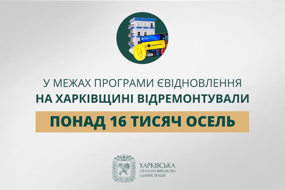 «У межах програми єВідновлення на Харківщині відремонтували понад 16 тисяч осель», — Олег Синєгубов
