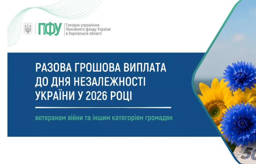 Разова грошова виплата до Дня Незалежності України у 2026 році