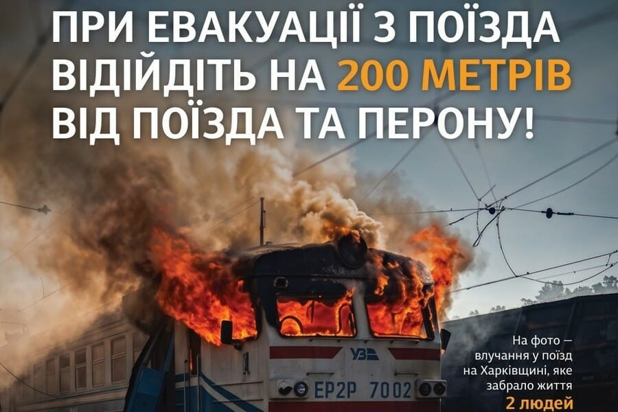 «Укрзалізниця» закликає дотримуватися правил поведінки біля залізничних об’єктів під час повітряної тривоги