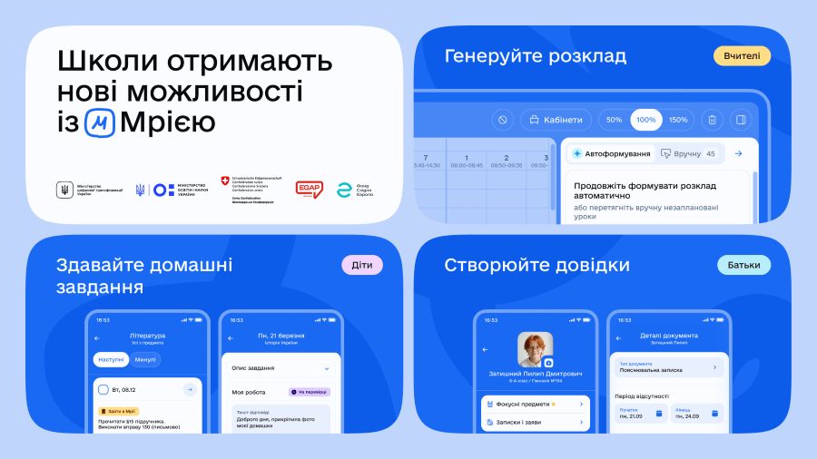 Школи Харківщини, які розпочинають навчальний рік із Мрією, отримають нові можливості