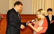 Вікторії Маренич вручено почесний знак та посвідчення "Заслужений журналіст України"