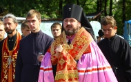 У Вовчанську почалося освячення храму Жен-Мироносиць Харківської єпархії Української Православної Церкви