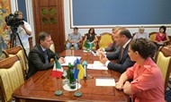 Михайло Добкін зустрівся з Надзвичайним і Повноважним Послом Італійської Республіки в Україні
