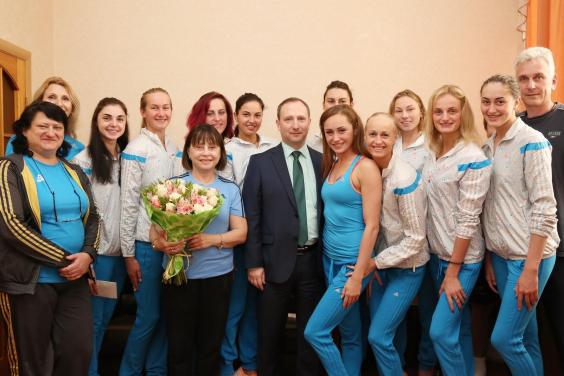 Ігор Райнін привітав збірну України з синхронного плавання з переможним виступом на чемпіонаті Європи