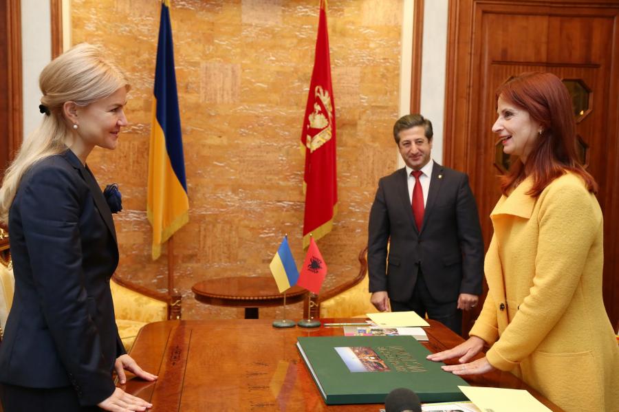 Встреча Юлии Светличной с Чрезвычайным и Полномочным Послом Республики Албания в Украине Шпресой Куретой