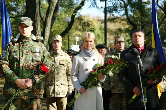 Юлія Світлична взяла участь в урочистостях до Дня захисника України
