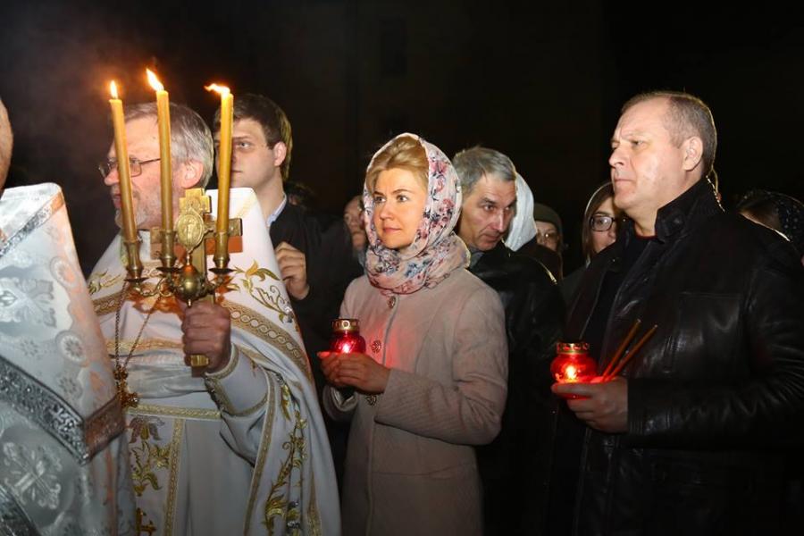 Юлія Світлична взяла участь у Великодньому богослужінні