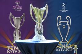 На стадионе «Металлист» презентовали кубки Лиги чемпионов УЕФА